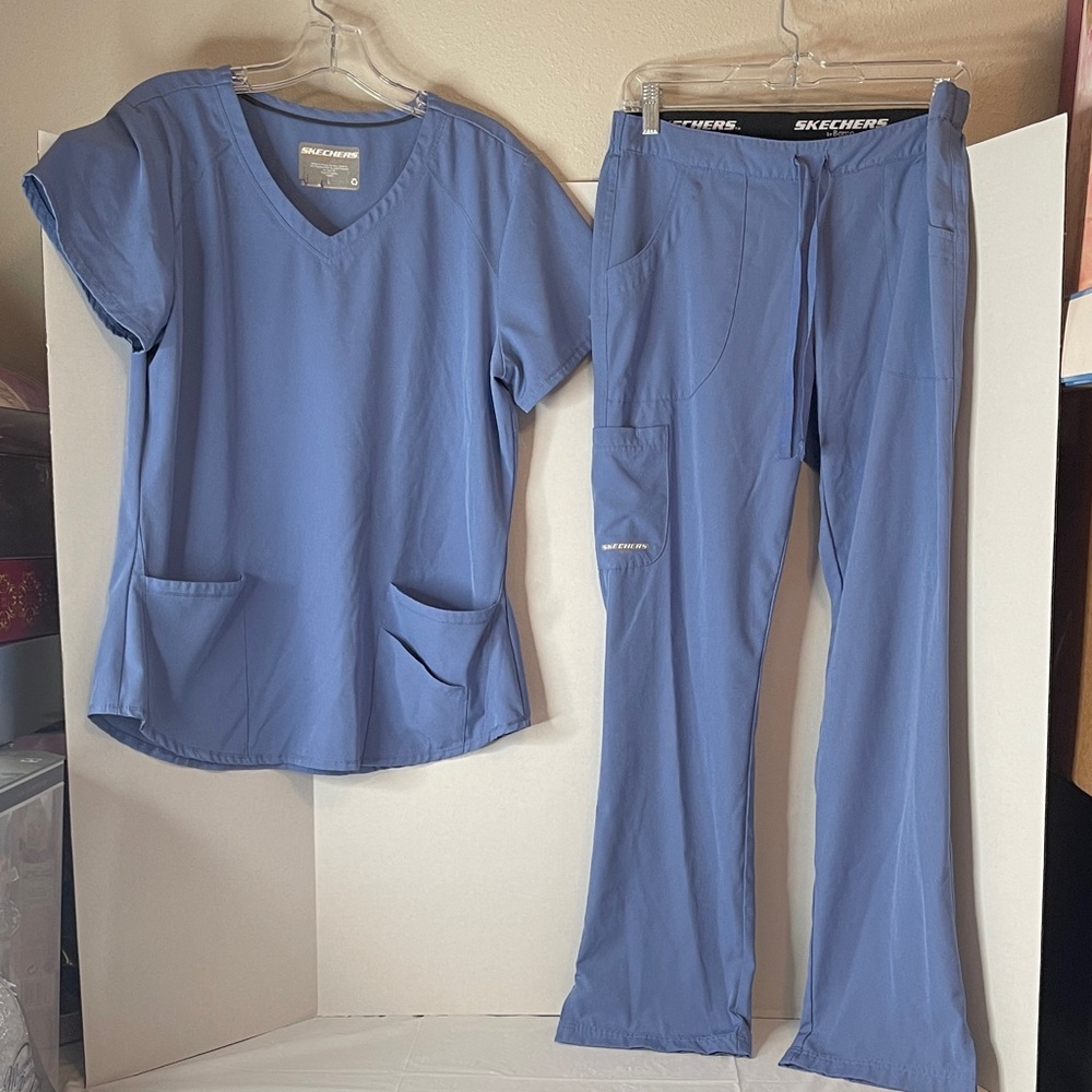 Skechers Blue Scrub Set